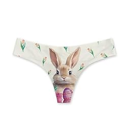 Coloranimal Thongs for Women's Happy Easter Rabbit