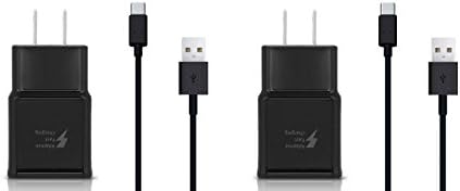 Cellvare Adaptive Fast Charging Rapid Quick Charge Wall Charger with 3.3-Feet Type C USB Cable Compatible with Samsung Galaxy S10/S10+/S9/S9+/S8/S8+ Note 8/Note 9 & Other Smartphones Devices [2-Pack]