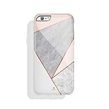 iPhone 6/6s case Marble, Akna Collection High Impact Flexible Silicon Case for Both iPhone 6 & iPhone 6s [Pink Marble Geometric] (920-U.S)