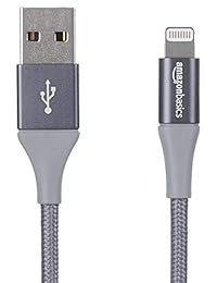 Cable de nailon con trenzado doble de USB A a Lightning de  Basics, 1.8 m