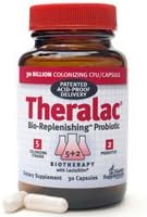 Theralac Bio-Repleneshing Probiotic, 30 Caps by Master Supplements (Pack of 2)