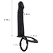 Dual Penetration Vibrating Dildo Cock Ring Penis Enhancer 10 Speed Anal Vibrator
