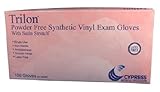 Cypress Trilon Glove Vinyl Exam Clear Powder Free Medium (1000 Case)