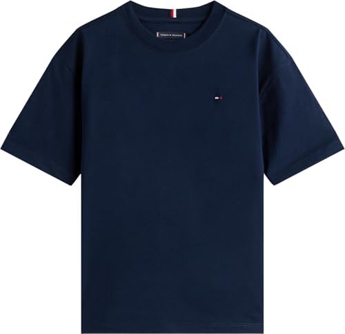 Bambino T-Shirt Maniche Corte Essential Archive in Cotone, Blu (Dark Blue), 6 Anni