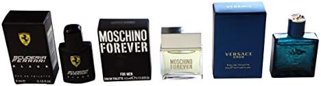 Men's Miniature Eau de Toilette Collection Bundle – 3 Items – Ferrari Versace Moschino