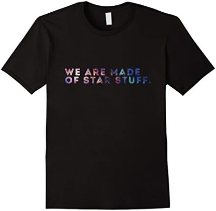 Men's We Are Made Of Star Stuff Galaxy Print Shirt Medium Black