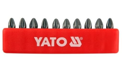 Yato PZ2 Non Long Bed Throw Screwdriver Bits Set 10 Pieces 25 mm (YT-0471)