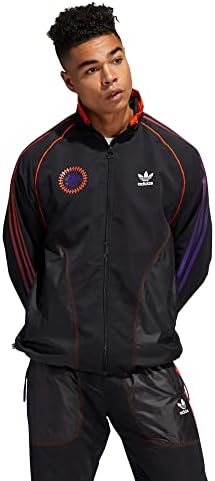 adidas Originals Men's Graphics Y2K Track Top Black/Orange Rush X