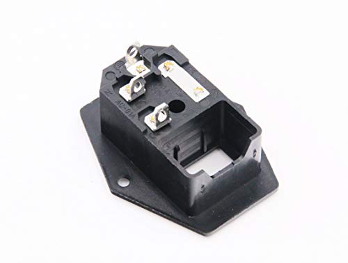 2 Pcs 3 Pin IEC320 C14 Inlet Module Plug 5A Fuse Switch Male Power Socket 10A 250V for Lab Equipment, Medical Devices