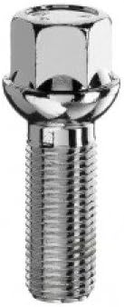 Otis Inc LA European Made Lug Bolt M12x1.5, 55mm Shank, R12 Ball Seat (Box of 20)
