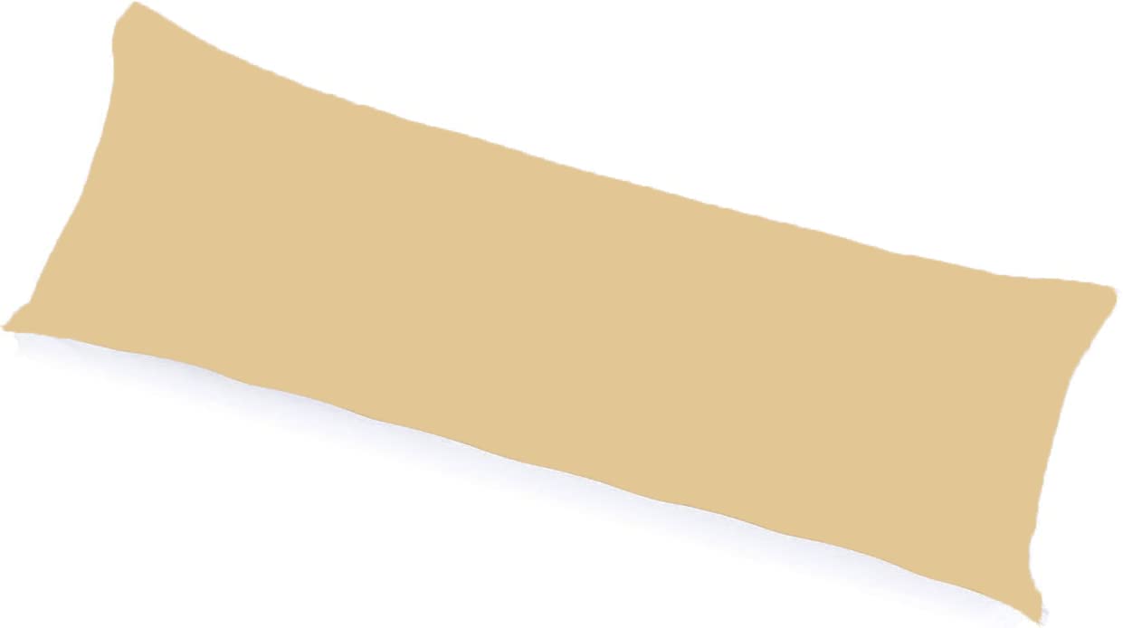 Dazzle Collection 100% Polycotton Bolster Pillowcase Antiallergenic Back Neck Maternity Support Pillowcase Cover Only King Size 5ft (152 cm x 50 cm) (60"x19") (Latte)