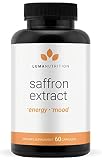 Pure Saffron Extract - Saffron Supplement - Natural Appetite Suppressant Pills - Mood Enhancement - Eye Health - 60 Capsules