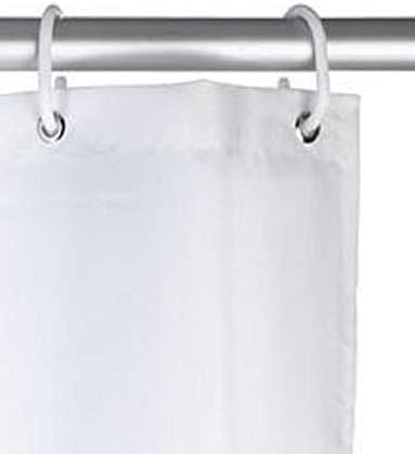 Wenko 19146100 Shower curtain singlecolour White highquality textile fabric, washable, Plastic Polyester, White - Image 4