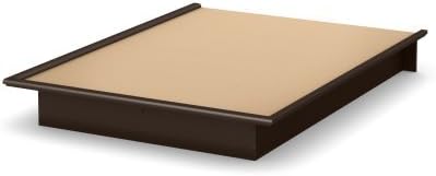 South Shore Basics Queen Platform Bed with Molding, 60'' (Chocolate)