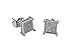 Spiritlele Delicate Crystal Stud Earring Sparkling Geometric AAA Cubic Zirconia Pierced Ear Jewelry for Women
