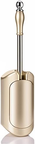 Fontic Toilet Brush with Holder Bathroom WC Scrub Brush Holder Toilet Cleaning Brush (Champagne)
