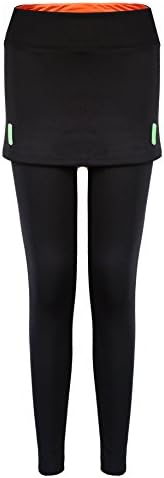 Women's Active Yoga Running Workout Skirt Ankle Length All-in-one Leggings (XX-large)