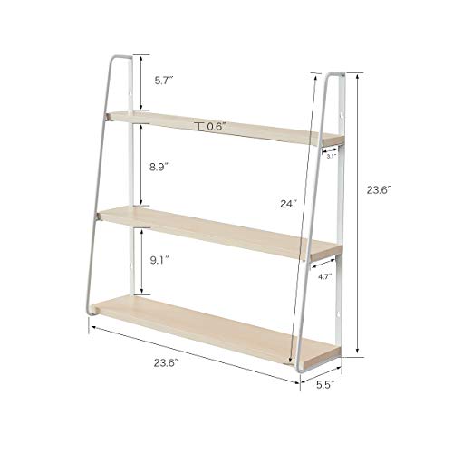 GHC 3Tier Floating Shelves Wall Mounted Display Rack Wall Shelf with