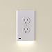 10 Pack - SnapPower GuideLight [for Duplex Outlets] - Replaces Plug-In Night Light - Electrical Receptacle Wall Plate With LED Night Lights - Auto On/Off Sensor - (Duplex, White)