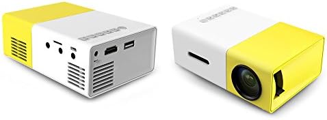 URWise YG300 LED Portable mini Projector 1080p Full HD Home Cinema Theater Projector with AV/USB/SD/HDMI Input Suitable for PC Laptop and Smartphones