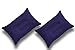 Super-Comfy 2 Pack Small Inflatable Travel Pillow Lumbar Support Flocked Velvet-Touch Navy Blue