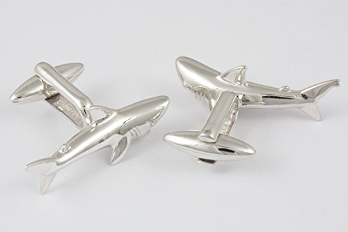 ZAUNICK Shark Cufflinks Sterling Silver