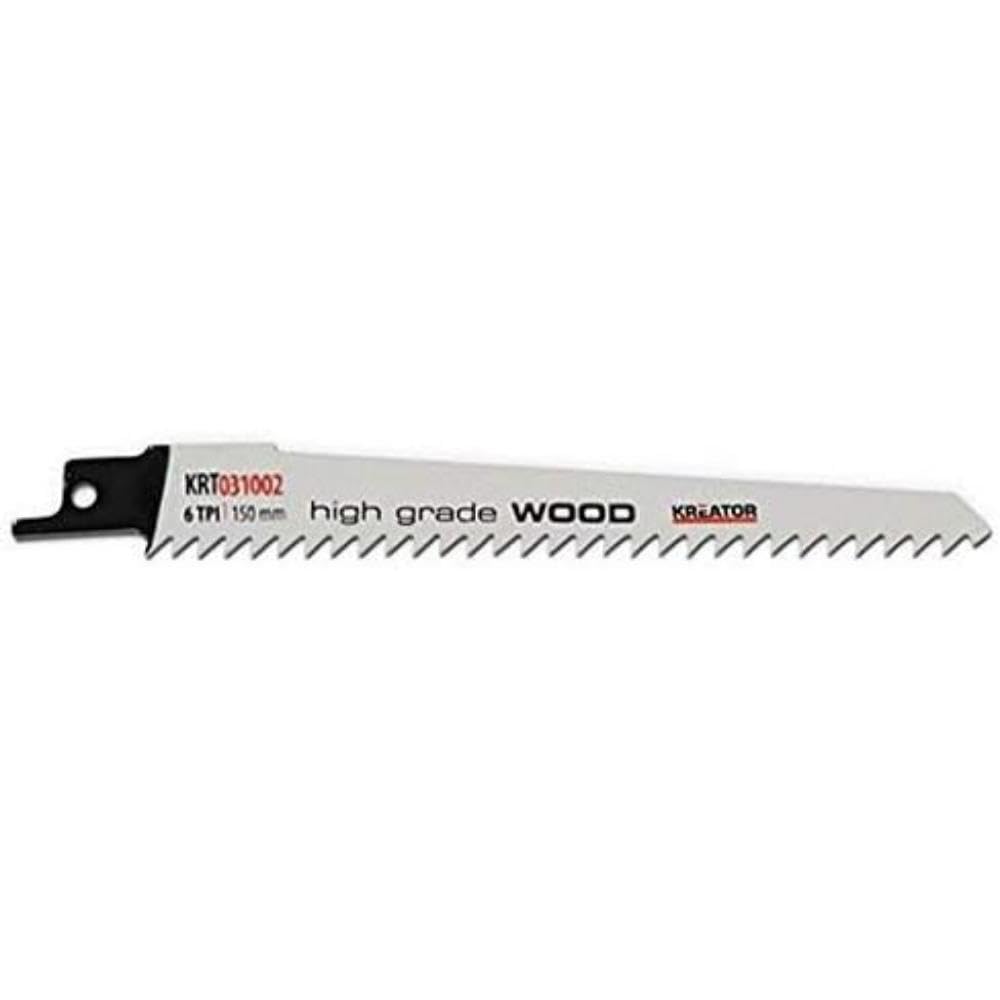 Kreator KRT031002 reciprocating saw blades for wood length 150mm 2 pieces 6 TPI
