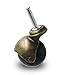 OfficeLogixShop - 4-Pack 2-inch Antique Gold Ball Caster with Wood Stem and Socket - Suitable for Sofa, Table, Chairs and Other Furniture | 1 Year Limited Warranty |
