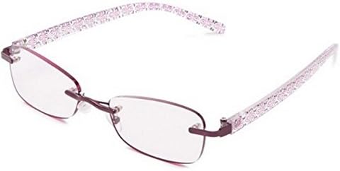 Magnivision Womens Daniella Purple Frameless Reading Glasses +2.00