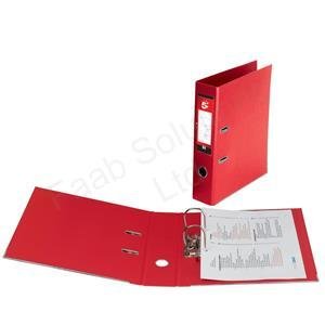 5 Star Lever Arch File PVC Spine 70mm Foolscap Red [Pack of 10]