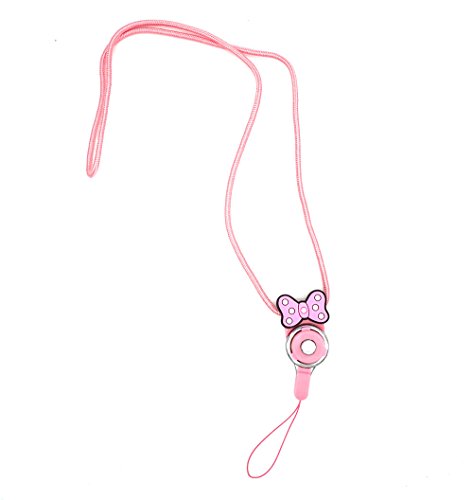 GTONEE Durable Nylon Detachable Phone Neck Lanyard Cellphone Straps (Cute Bow)
