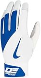 Nike GB0332 Diamond Elite Edge II Batting Gloves - Adult - White/Game Royal