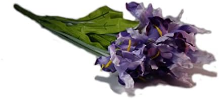 MM TJ Products Artificial Flowers: Lavender Iris Bushes: Pack of 2 (Lavender)