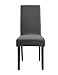 Homluxe Knit Spandex Stretch Dining Room Chair Slipcovers (4, Gray Knit)