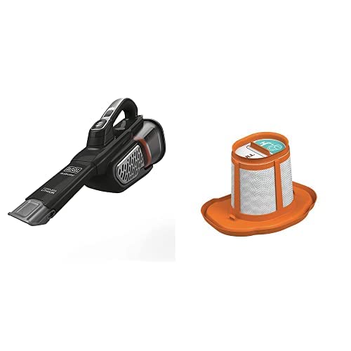 BLACK+DECKER dustbuster Handheld Vacuum, Cordless, AdvancedClean+, Black with Replacement Filter (HHVK515J00FF & HHVKF10)