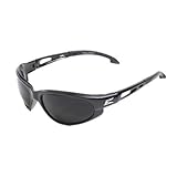 Edge Eyewear SW116 Dakura Safety Glasses, Black with Smoke Lens