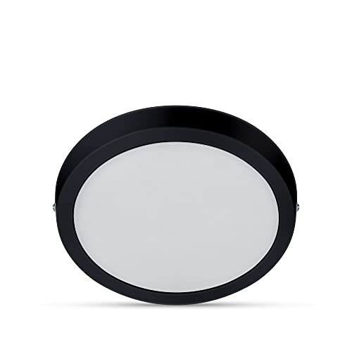Philips LED Einbauspot Slim Surface, 20W, warmweißes Licht (2700K), rund, Schwarz
