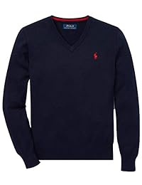 Ralph Lauren Boys algodón suéter con cuello en V