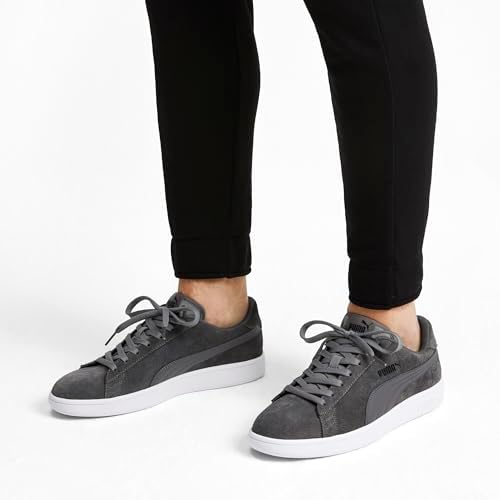 Smash V2, Sapatos Desportivos Unissex para adultos, CASTLEROCK-Puma Preto-Puma Branco, 37 EU