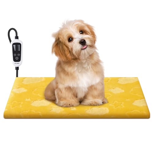 Photo 1 of WOOMER Pet Heating Pad for Cats and Dogs, Includes Two Removable Covers, Heated Bed with Steel-Wrapped Cord, Waterproof and Chew-Resistant, 18”×18” Medium Size for Cats, Small Dog, Chick, and Rabbits