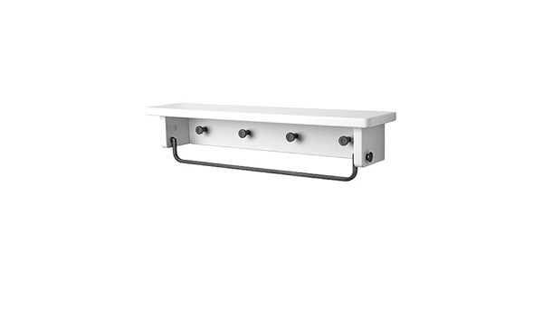 IKEA HJALMAREN - colgador de toallas/estante, blanco : Amazon.es