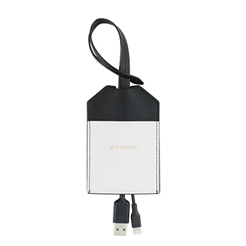 kate spade new york Portable, MFi Certified Disguised Lightning Cable to USB for Apple Charging - Black/Cream