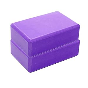 555 SFHHJSA Pack of 2 Exercise Fitness Yoga Blocks, EVA Foam Brick, High Density Pilates Block, Provides Stability and Balance for Exercise, Pilates, Workout & Gym, 9 x 6x 3 inches