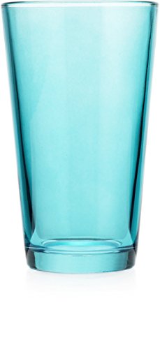 Classic Home Carnival Tumblers Glass Set of Four 17 OZ Assorted (4) Color Highballs Drinkware - Thumbnail 2