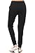 Leggings Depot Black-65776-Large French Terry Drawstring, Large