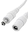 Liwinting 2pcs 2m/6.56Feet DC Extension Cable, 12V DC Power Adapter Plug Extension Cord 5.5mm x 2.1mm Male to Female Extension Wire for DC 12V Power Adapter, CCTV Security Camera etc. - White