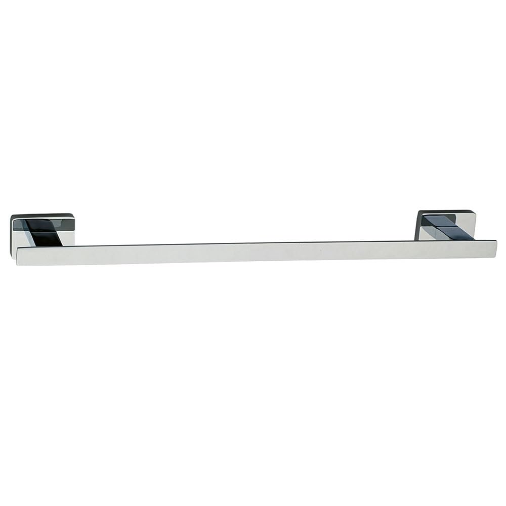 SER Design Towel Bar 30 cm Made of Stainless Steel and Gloss Chrome Finish, Square Shapes, Placement with Screws