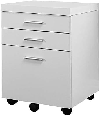 Amazon Com Monarch 3 Drawer Rolling Portable Filing Cabinet White 4 Pack Kitchen Dining