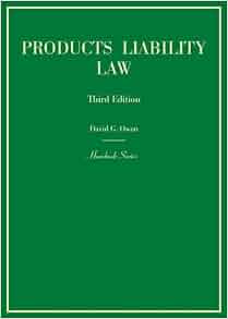 Products Liability Law 3d Hornbook Series David Owen