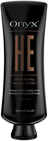 Onyx HE Bottle, Double Bronzing Intensifier for Men, Tanning Lotion with Quick Absorption Formula